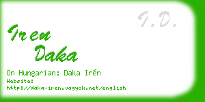 iren daka business card