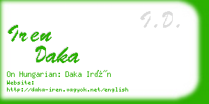 iren daka business card